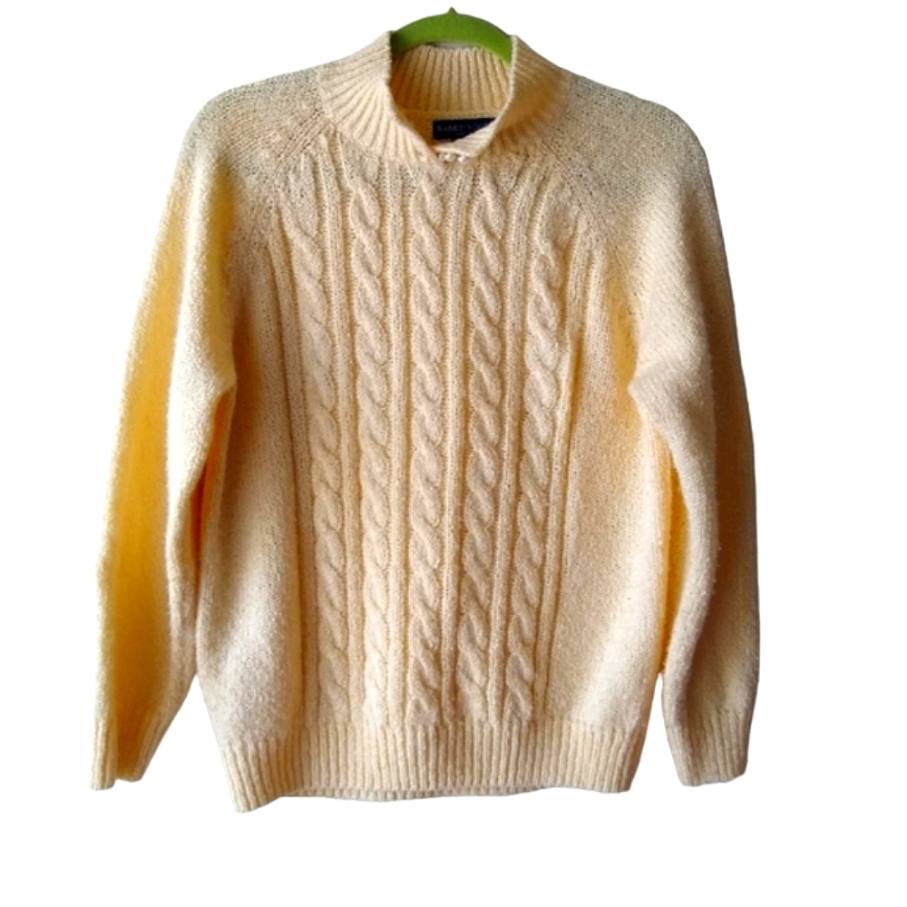 Sweater, yellow,Karen Scott petites